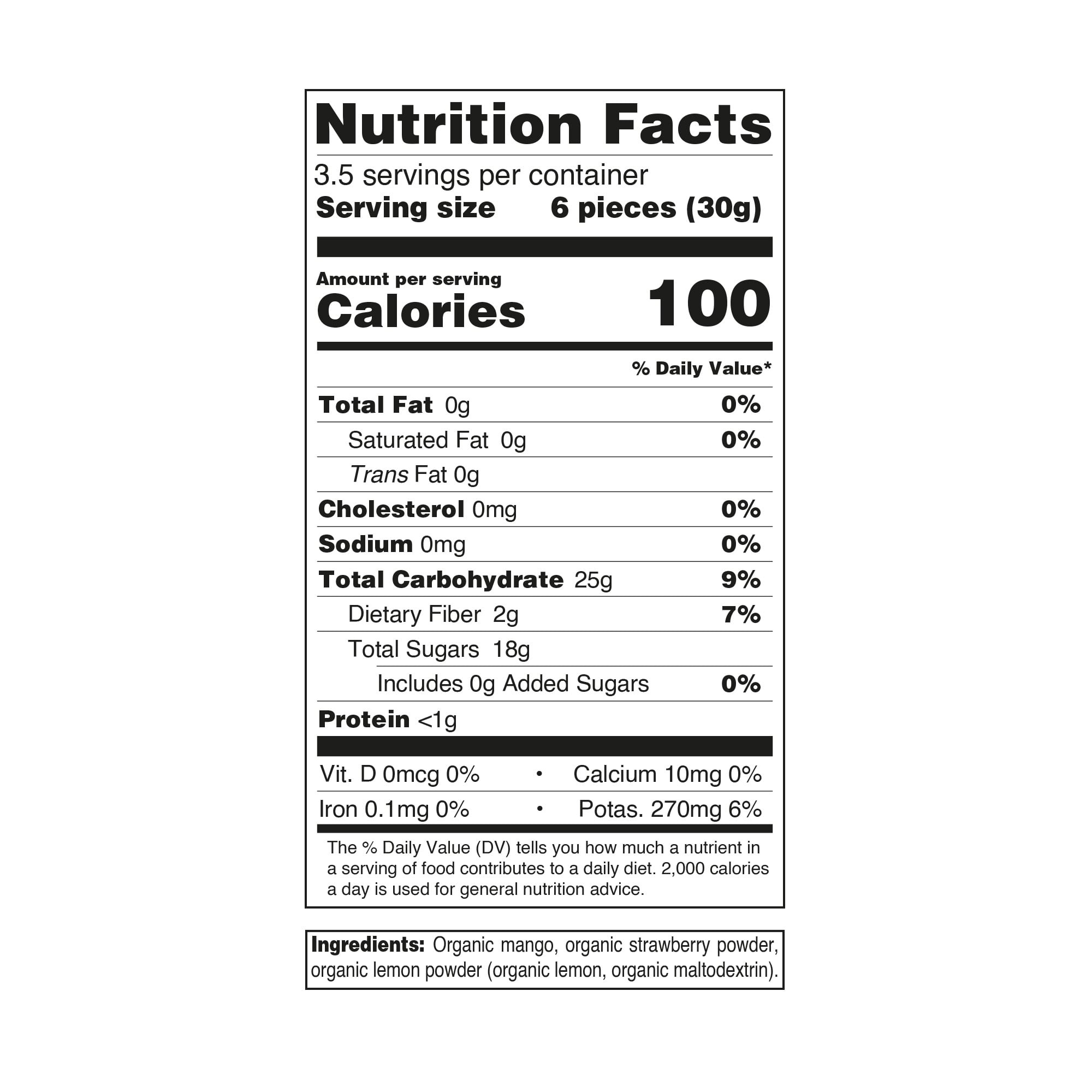Organic Mango Strawberry Lemon Bites