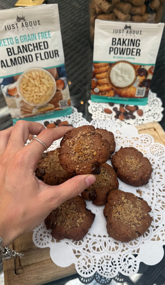 Almond Walnut Chocolate Cookies