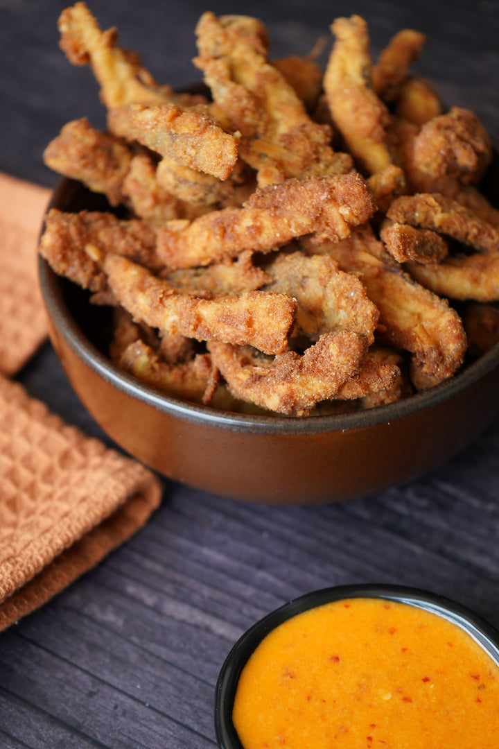 Fried Shitake with Coconut Crumbs