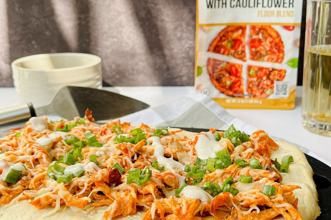 Buffalo chicken flat bread